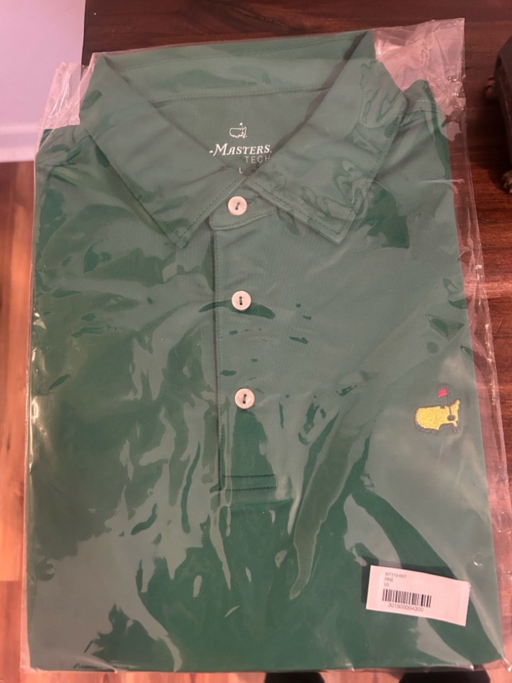 Masters Green Polo with Yellow Embroidered Crest